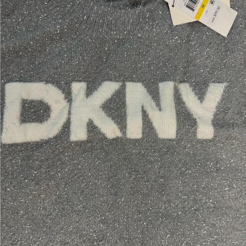 DKNY Metallic Gray Sweater - Picture 4 of 5